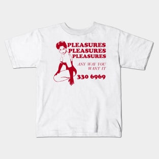 PLEASURES! - Vintage Pin Up Design Kids T-Shirt